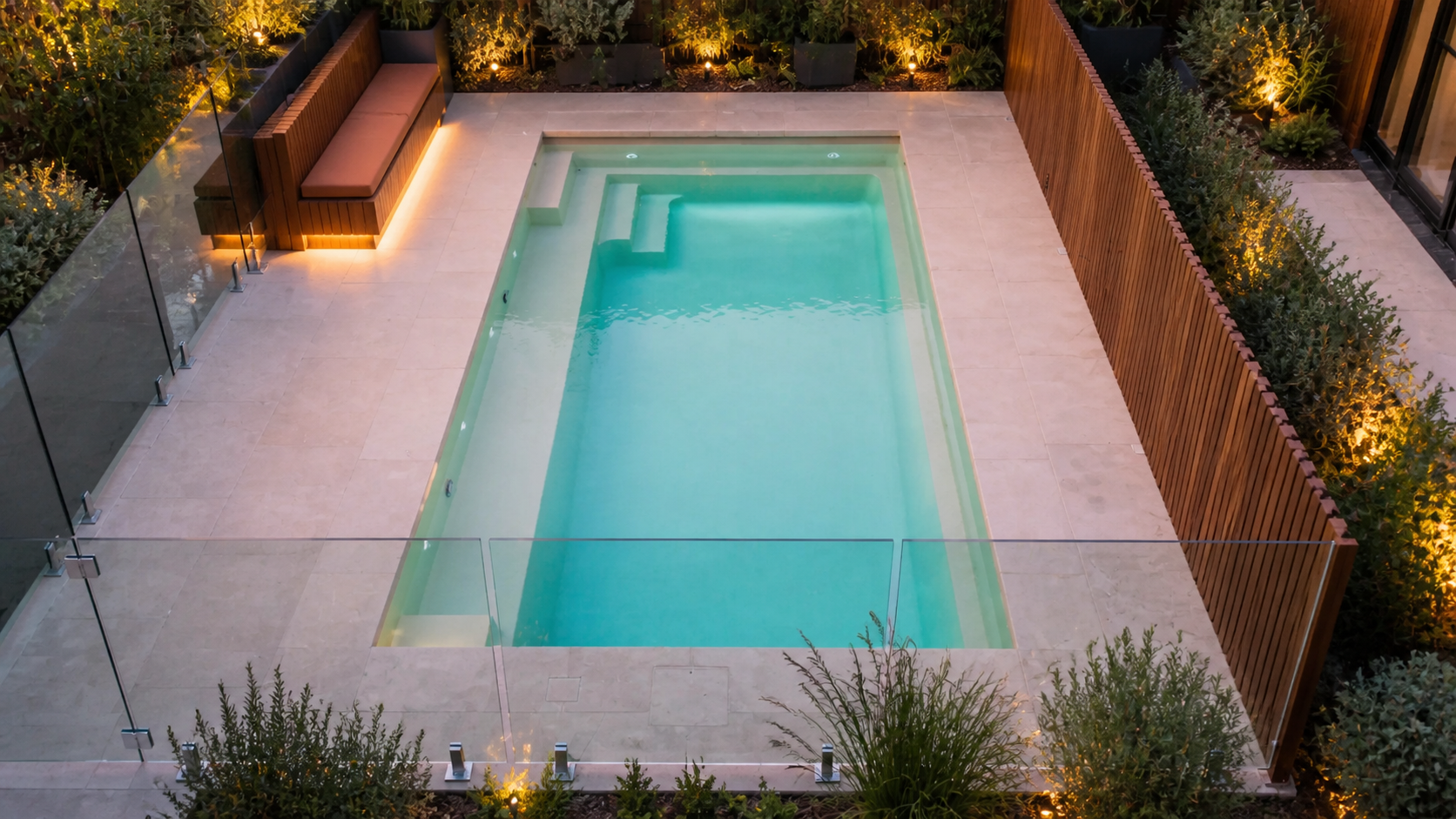 The Escape fibreglass swimming pool